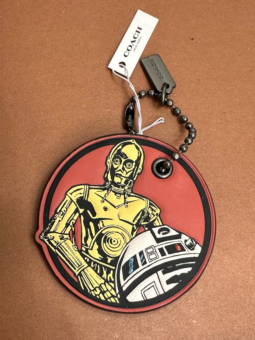 COACH X Star Wars C-3PO & R2-D2 Bag Charm Hangtag New